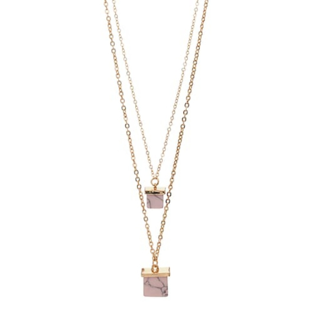 🎉2xHP🎉 📿 LOLI BIJOUX Square Stone Layered Necklace 📿